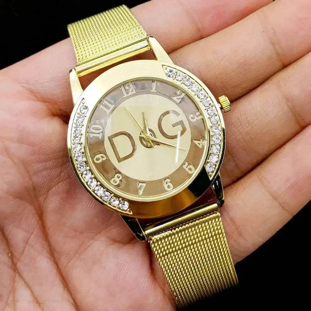 2025Hot Sale European Fashion Watch Women Luxury Brand DQG Quartz Watch Reloj Mujer Casual Stainless Steel Ladies Clock - Lootquake