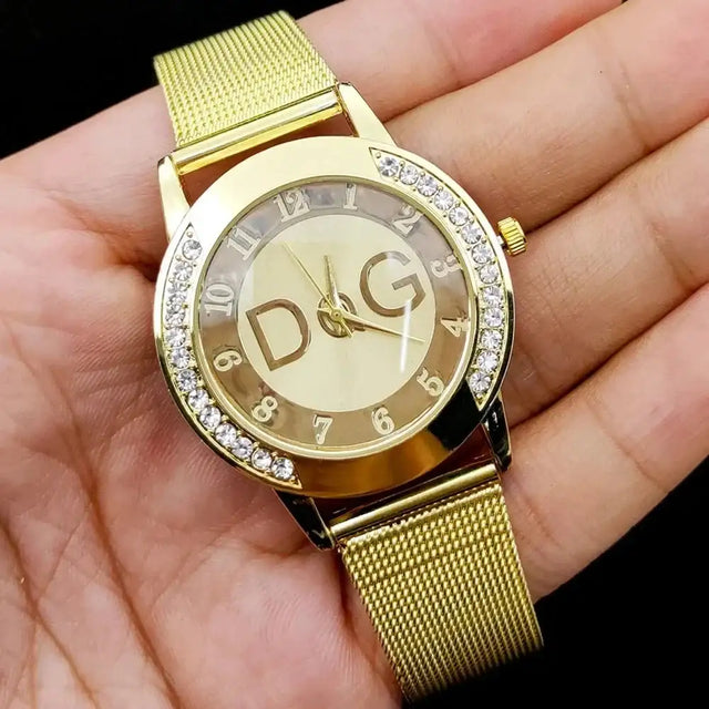 2025Hot Sale European Fashion Watch Women Luxury Brand DQG Quartz Watch Reloj Mujer Casual Stainless Steel Ladies Clock - Lootquake