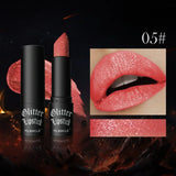 Diamond Pearlescent Lipstick Waterproof Long Lasting Non-stick Cup Matte Velvet Shiny Lipsticks Red Sexy Lips Makeup Cosmetics