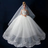 fashion for barbie elegant lady wedding dress for barbie doll clothes princesa for bjd 1/6 dress long dress accessories - Lootquake