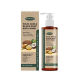 Gel de ducha con colágeno, aclara el cuerpo, aclara las líneas finas, controla la grasa, mantiene la piel fresca y duradera, hidrata y exfolia. Gel de ducha con ácido kójico.