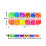 1 Box Fluorescence Butterfly Shape Nail Art Glitter Flakes 3D Colourful Sequins Polish Manicure Nail Decoration