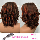 100% Human Hair | Highlight | Vietnamese | Bob | Bouncy | Loose | Curly | HD Lace Closure | Glueless Wigs | Human Hair | Ready To Wear