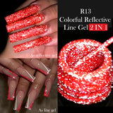 LILYCUTE 5ml Liner Gel Nail Polish UV LED Nail Art Paint Gel Gorgeous Glitter French Effect Semi Permanent Nail Painting UV Gel