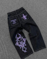 New Harajuku Hip Hop Cartoon Y2K Big Boy Jeans Women Graphic Embroidery Baggy Jeans Pants High Waist Wide Leg Trouser Streetwear - Lootquake