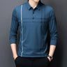 Polos de negocios formales estampados para hombre, sudaderas holgadas de corte regular, ropa de calle de algodón, tendencias de moda 2024 a granel
