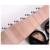 7 Colors Baked Duo Matte Finishing Powder Foundation Compact Waterproof Long Lasting Full Coverage Makeup Base Smooth Skin