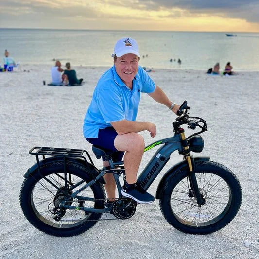 Bicicleta eléctrica BURCHDA RX80 para adultos, motor de 1000 W, batería de 48 V 20 Ah, neumáticos anchos todoterreno de 26", bicicleta eléctrica para montaña y nieve, ciclismo todoterreno