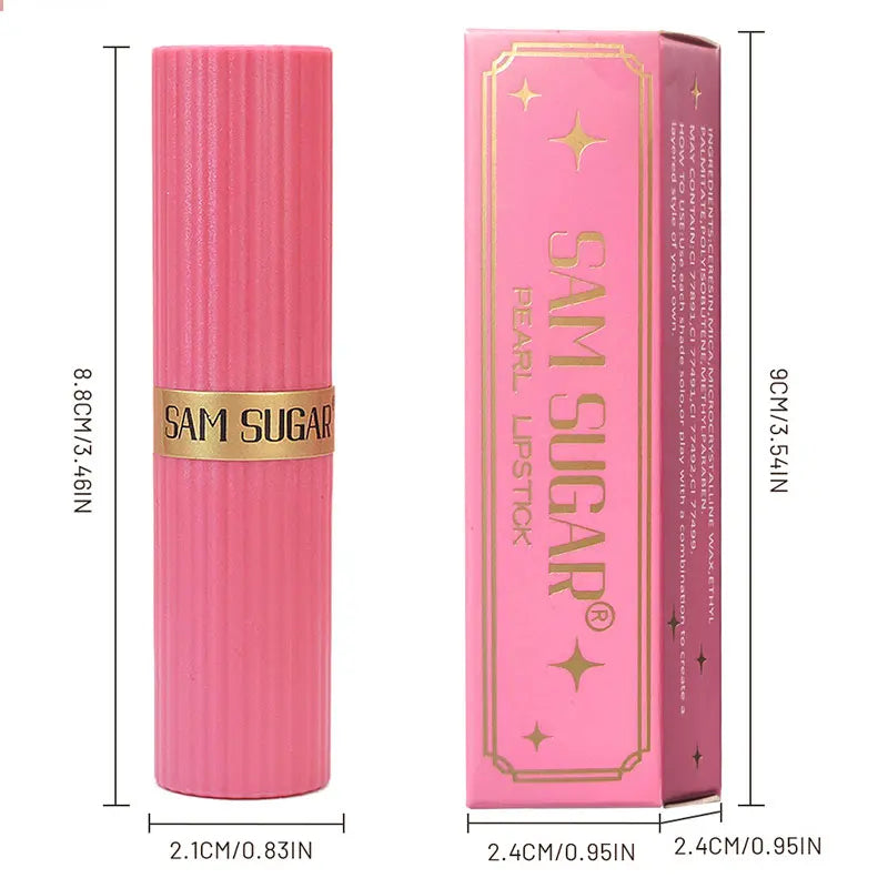 Metallic Pearl Diamond Luxury Lipstick Makeup 6-color Waterproof Long-lasting Sparkling Matte Lip Gloss Daily Beauty Accessories