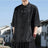 Plus Size Summer Mens Chinese Shirt Ice Silk Vintage Shirt Tang Suit Hanfu Tops Male Vintage Clothing Stand Collar Loose Shirts - Lootquake