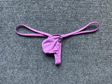 Mini Ice Silk G-string Men Sexy Underwear Low Rise Micro Bikini Trunks Bulge Pouch T-back Thongs Erotic Panties Soft Underpant - Lootquake