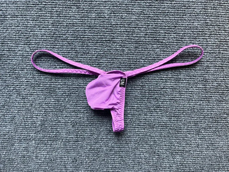 Mini Ice Silk G-string Men Sexy Underwear Low Rise Micro Bikini Trunks Bulge Pouch T-back Thongs Erotic Panties Soft Underpant - Lootquake