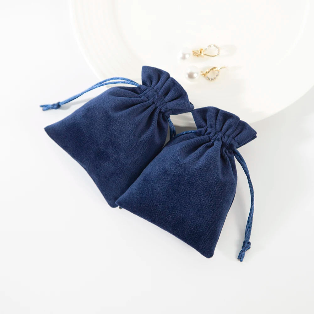 5pcs Bulk Wedding Engagement Display Velvet Bag Bracelet Earrings Gift Luxury Packaging Jewelery Pouches Travel Organizer Bags - Lootquake
