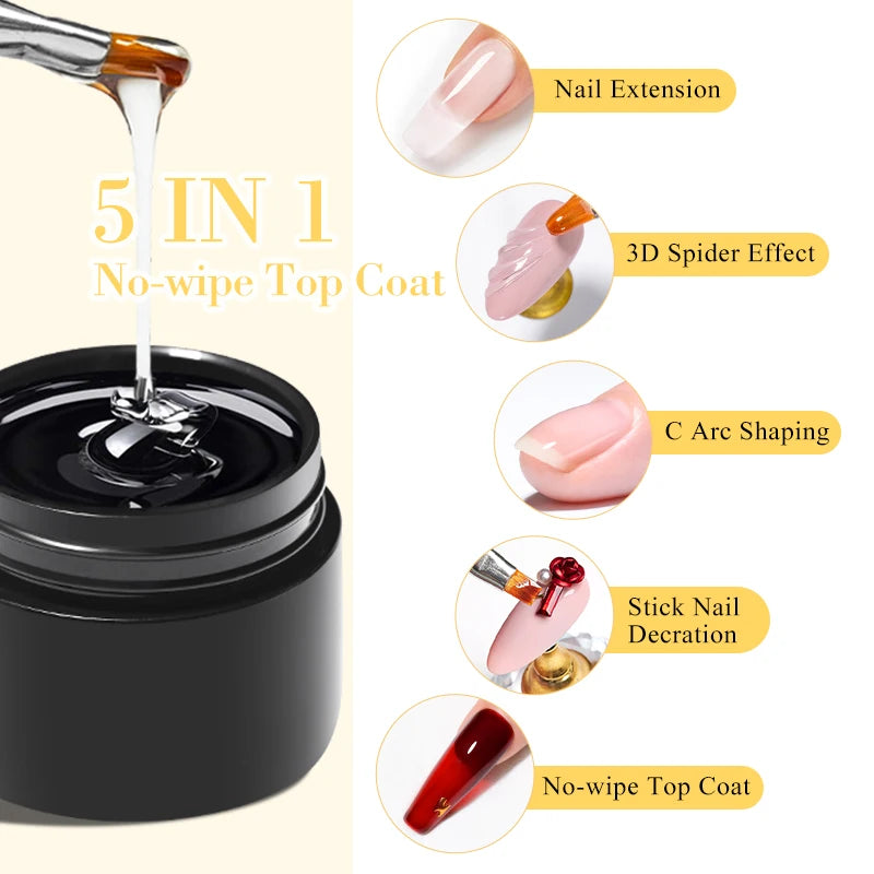 8ml Super Shine Silver Metal Painting Gel Nail Polish High-density Mirror Effect Semi Permanant Nail Art Manicure Varnish