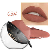 Lip-shaped lipstick seal Sip into makeup lazy blush lipstick Matte makeup effect Moisturizing lip gloss Waterproof non-stick cup