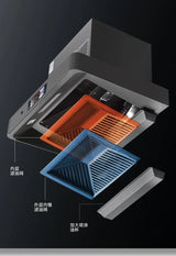 Campana extractora de cocina de 220 V, 600 mm, 700 mm, succión superior, tamaño pequeño, extractor de aire para cocina, electrodomésticos grandes, hogar, succión de 46 m³