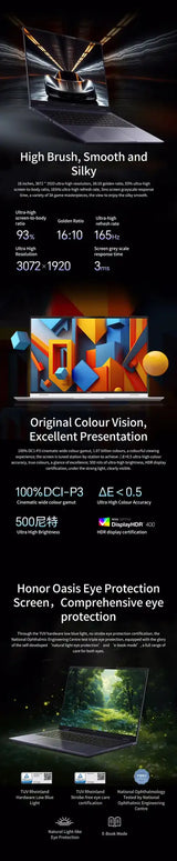 Honor MagicBook Pro 16 2024 ,16 ",Intel® Core™Ultra 5 125H 24GB 1TB RTX4060,IPS ,3072*1920 - Lootquake