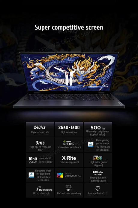 Lenovo Legion Y9000P Gaming E-Sports Laptop 2024  RTX 4060 Intel i9-14900HX 16" 16/32/64G RAM 1/2T SSD 2.5K 240Hz Notebook PC - Lootquake