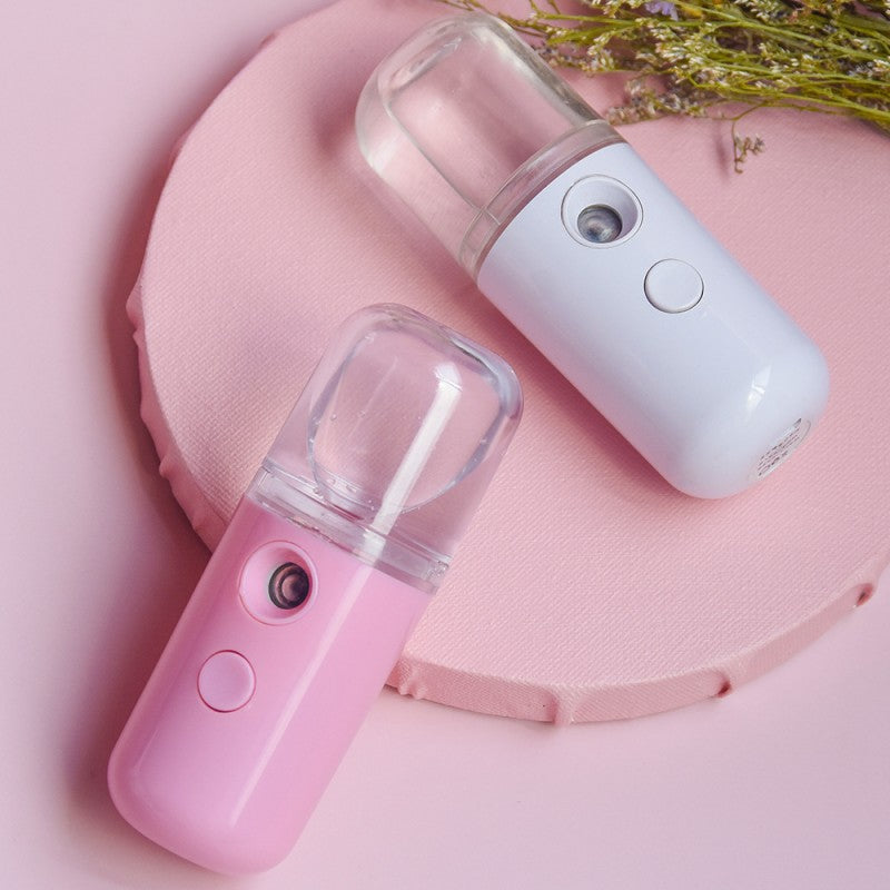 Humidificador facial en aerosol, mini, portátil, con carga, instrumento de belleza, máquina de pulverización fría, vaporizador facial.