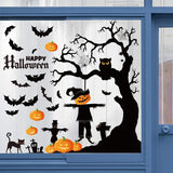 Halloween Party Scene Atmosphere Decoration Wall Window Stickers Cartoon Pumpkin Witch Halloween Home Haunted House Decoration