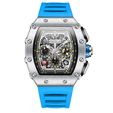 Fashion Men's Watch ONOLA Unique Design Multi-functional Automatic Mechanical Watches Men's Tape Waterproof Wristwatch - Lootquake
