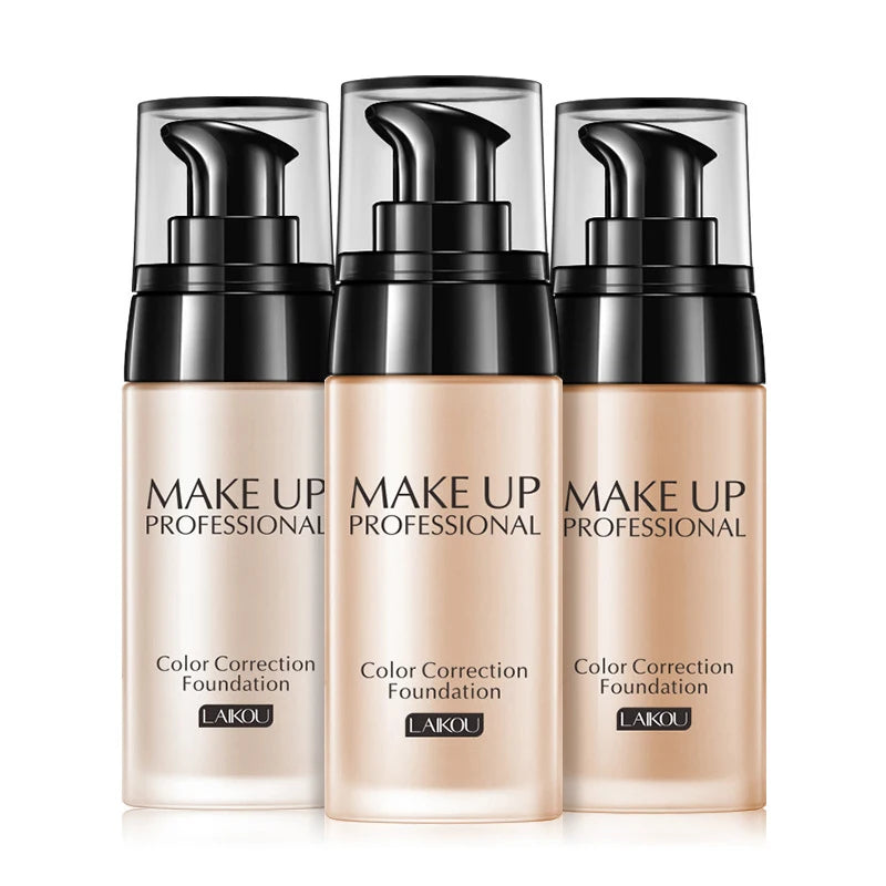 Base de maquillaje líquida profesional para rostro, cobertura total, corrector, hidratante, control de grasa, base de maquillaje, iluminador, maquillaje facial.