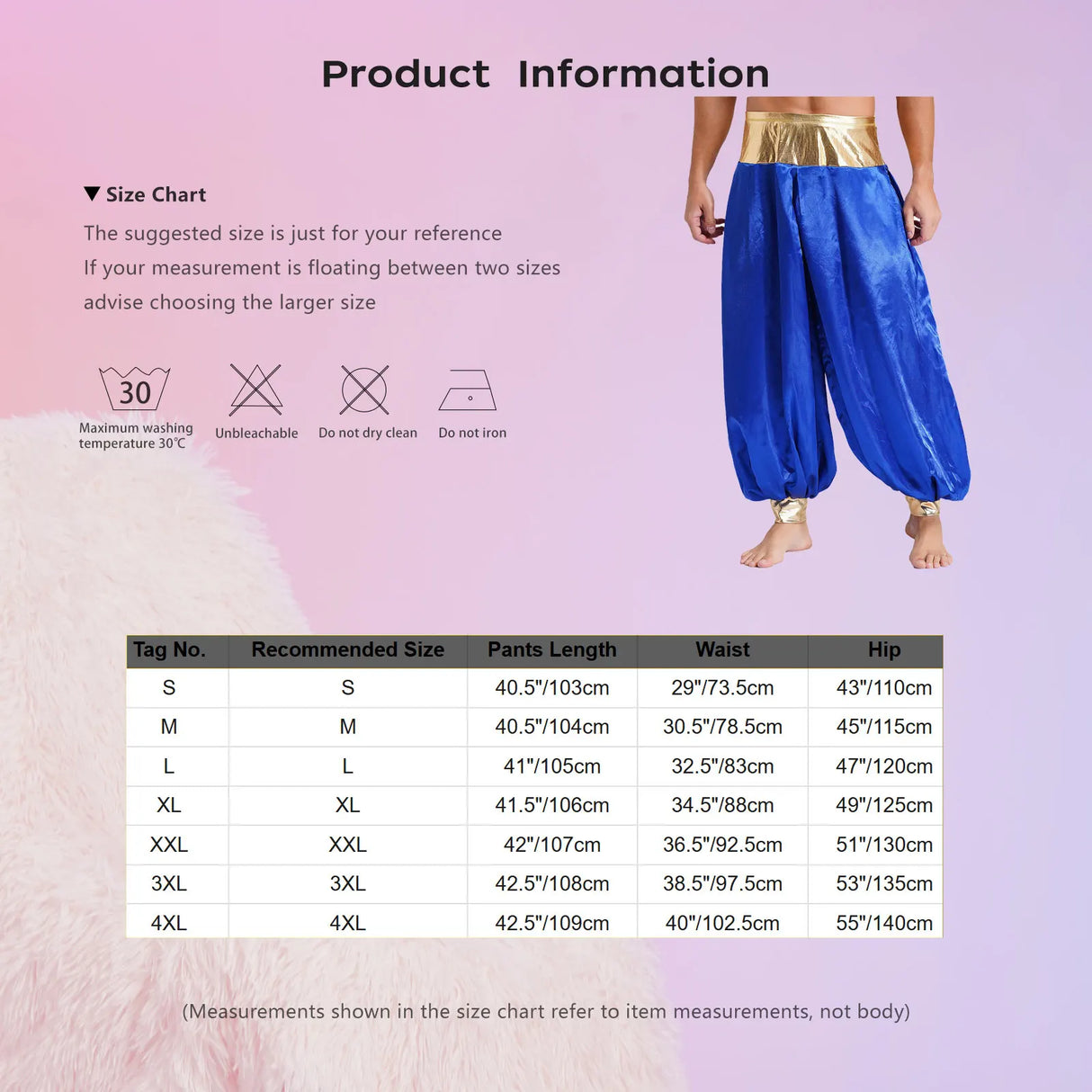 Halloween Men Arabian Indian Prince Cosplay Costume Stain Shiny Harem Trousers Arab Costume Carnival Dress Up Lantern Long Pants