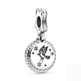 MINISO Charms de plata de ley 925 para pulseras originales de Harry Potter de 3 mm, colgantes para mujer, joyería DIY, regalos