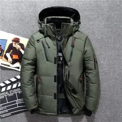 -20 Degree Winter Down Coat Men White Duck Down Parkas Jacket Mens Thick Warm Snow Parka Jacket Overcoat Windbreaker Warm Parkas - Lootquake