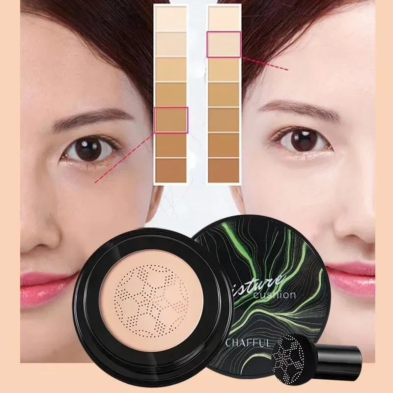 Base de maquillaje facial CHAFFUL Mushroom Head Maquillaje Air Cushion Base hidratante Iluminadora natural BB Cream Maquillaje