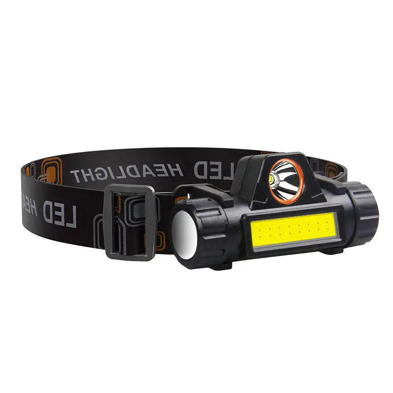 Linterna frontal LED portátil mini y potente, recargable por USB, XPE+COB, para caza, impermeable, con cola magnética, 1-5 unidades
