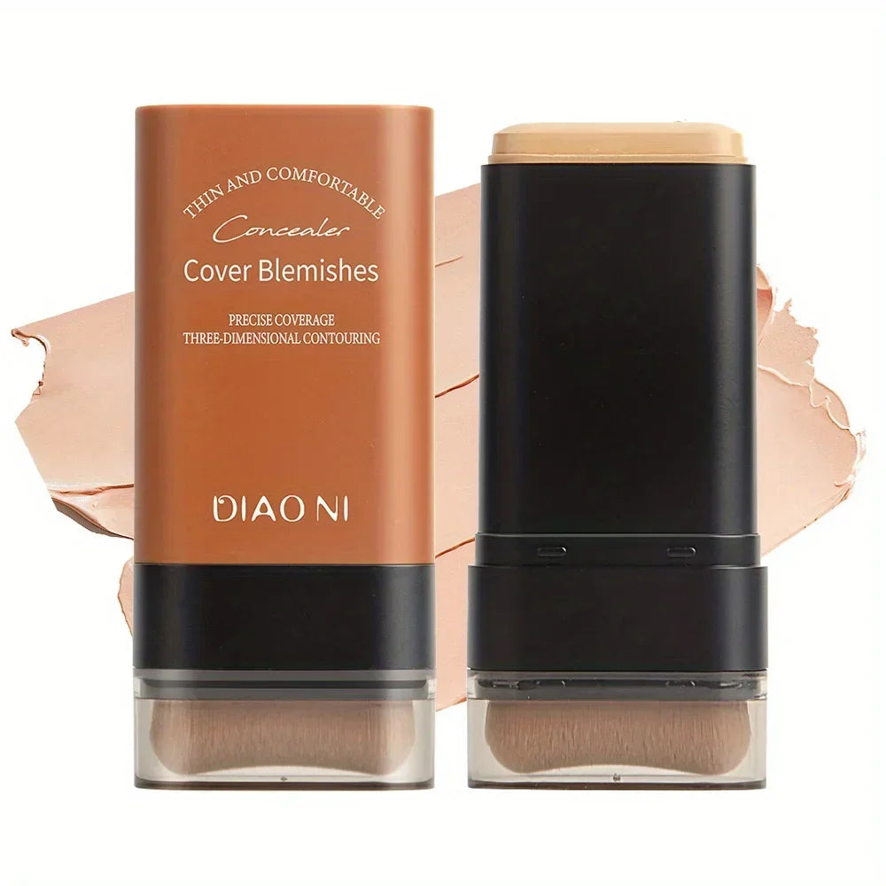Base en barra con pincel corrector para iluminar el tono de la piel y que dure mucho tiempo sin base de maquillaje.