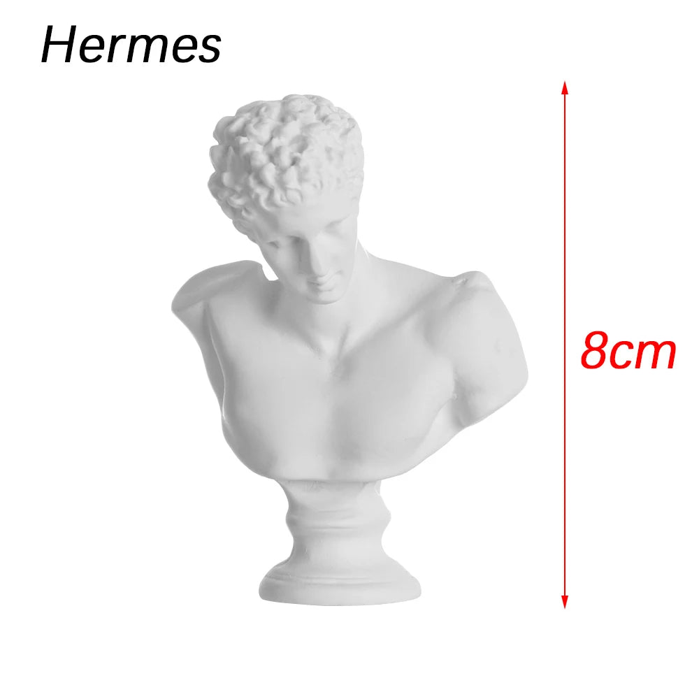 Mini Plaster Statue Greek Mythology Celebrities Famous Sculpture Figurine Drawing Practice Gypsum Bust Portraits