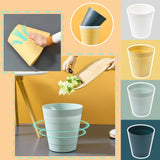 6L Small Waste Bin Desktop Garbage Trash Can Plastic Home Office Table Trash Can Dustbin Basket Household Sundries Barrel Box Y