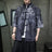 Men Chinese Style Hanfu Shirt Mens loose Tops Tang Suit Bamboo Printing Traditional Kung Fu Shirts Male Casual Shirts M-XXXXXL - Lootquake