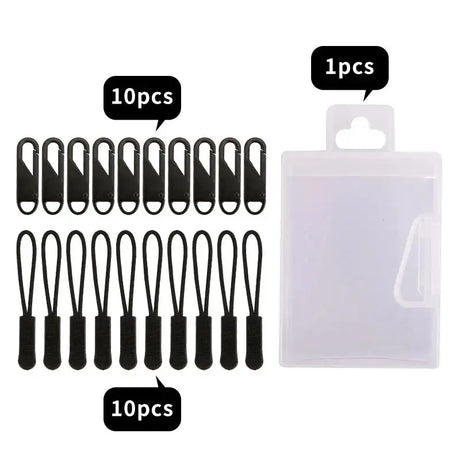 10/11/20/21Pcs Replacement Zipper Pulls Cord Extender for Backpacks Jackets Luggage Purses Handbags - Lootquake
