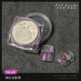 Ultra-Fine Aurora Nail Glitter Powder Sparkle Ice Transparent Polish Iridescent Nail Powder Multi Mirror Effect Glitter Dust