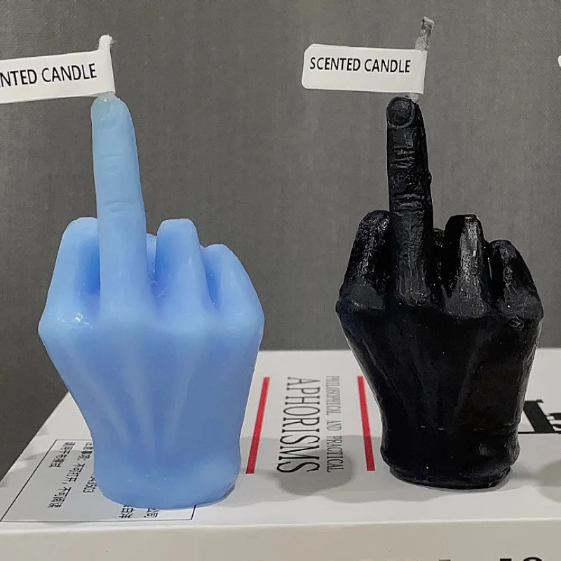 Finger Scented Candle Room Decor Aesthetic Fragrance Soy Wax Aromatherapy Hand Gesture Candles Desk Statues Sculpture Decor