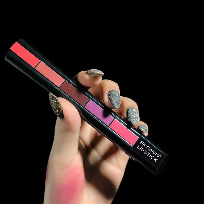 5 in 1 Lipstick Set Lightweight Matte Velvet Long Lasting Combination Lipstick Nourish Moisturizing Professional Lipliner Makeup