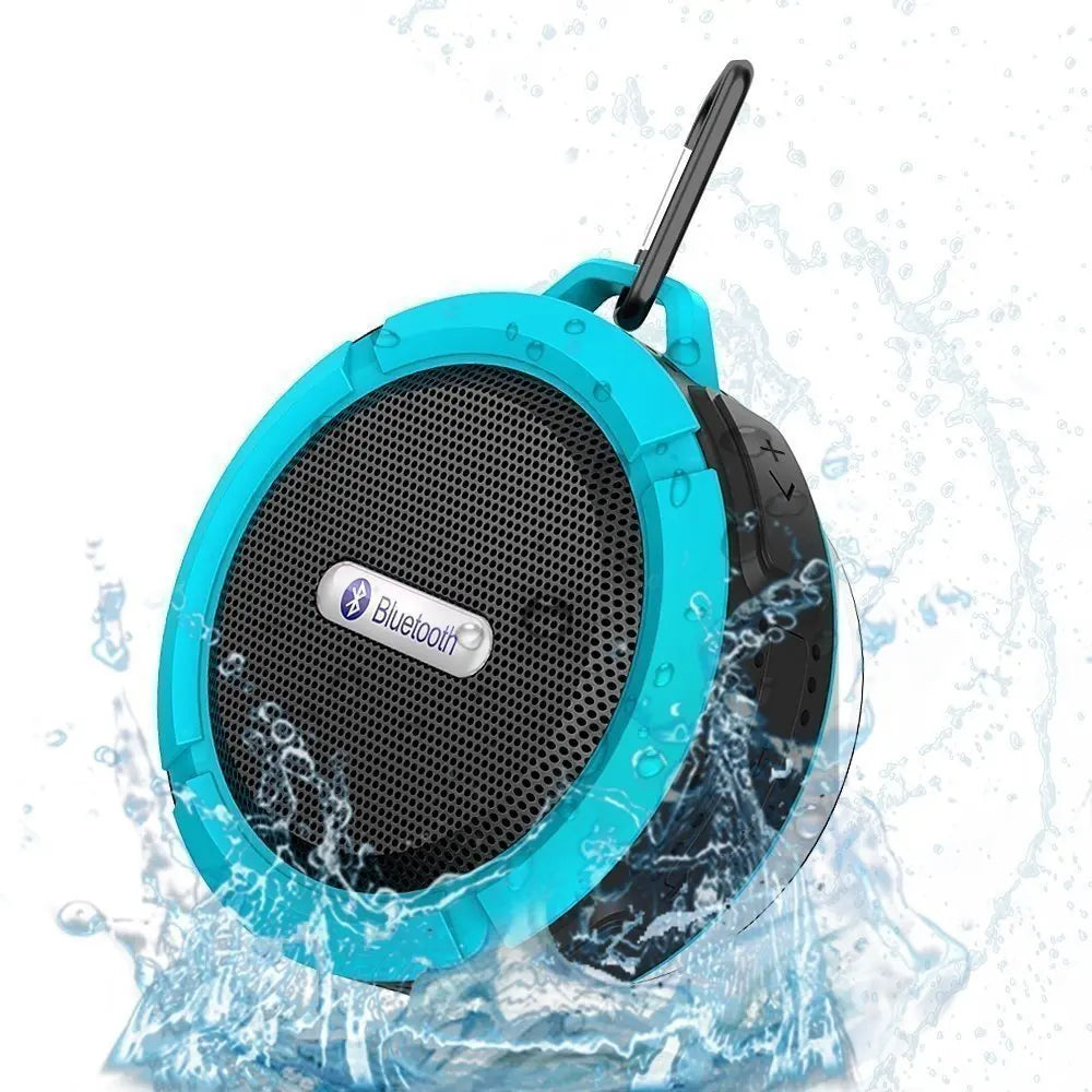 Altavoz Bluetooth inalámbrico impermeable con ventosa para deportes al aire libre, mini subwoofer para ducha, coche, teléfono inteligente, micrófono TF C6
