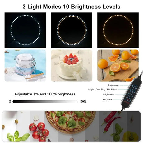 PULUZ 50cm Folding Portable Photo Studio Tent Box 3 Color Ring Light LED Photography Studio Box with 12 Color Background Board - Lootquake