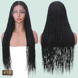 30" Senegalese Twist Braided Lace Front Wig | Knotless Braids | Synthetic Hair for Black Women