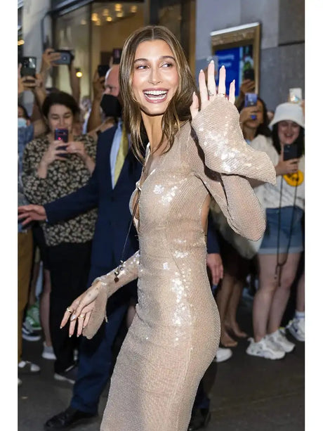 BEVENCCEL Sexy Luxury Sequins Deep V Long Sleeve Backless Sequins Long Dress Elegant  Bodycon Maxi Evening Party Clubwear Dress - Lootquake