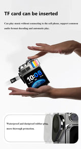 Mini haut-parleur Bluetooth intelligent à écran tactile, lecteur audio portable, appel mains libres sans fil, boîte à musique MP3, prise en charge de la lecture TF, contrôle par application