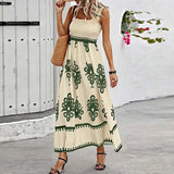 Vestido de verano para mujer, informal, sin mangas, corte A, largo, bohemio, informal, sin mangas, 2024