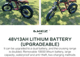 Bicicleta eléctrica retro de 1500 W, 48 V, 36 Ah, 20 x 4 pulgadas, neumáticos anchos, para montaña y nieve, AKEZ, motocicleta para adultos.