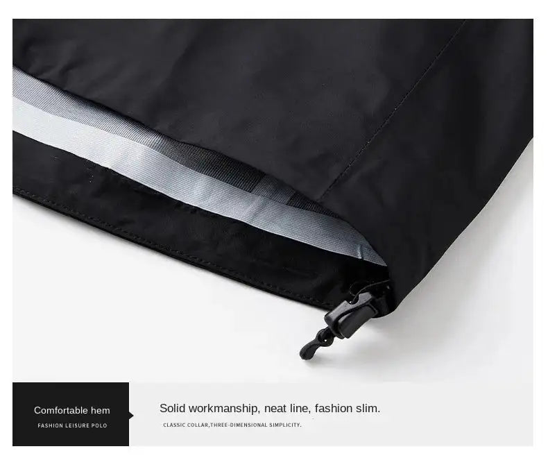 Jacket Men's Sports Casual Soft-shell Zipper Pocket Water Repellent Windbreaker New Autumn Functional Camping Hooded Raincoat - Lootquake