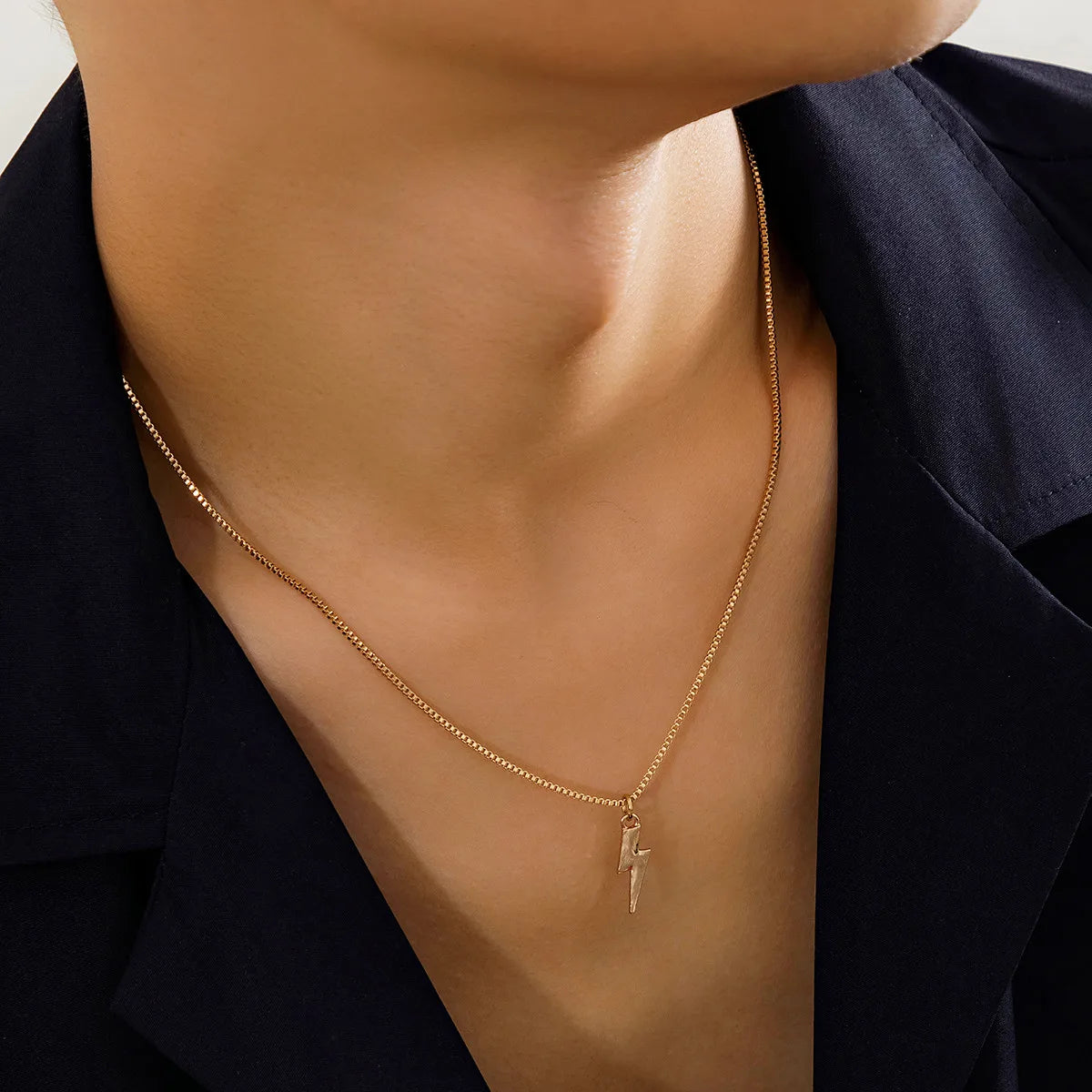 Lacteo Trendy Tiny Boxes Link Chain Necklace for Men Geometric Charm Choker Simple Neck Chain Collar Hip Hop Jewelry Party - Lootquake