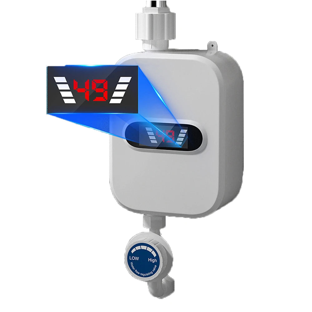 Chauffe-eau instantané 3500 W, robinet de salle de bain, prise UE, affichage numérique, pour maison de campagne, chalet, hôtel
