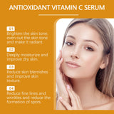 Suero facial con vitamina C, antiedad, hidratación profunda, atenúa arrugas finas, ilumina, hidrata, repara y nutre la piel.